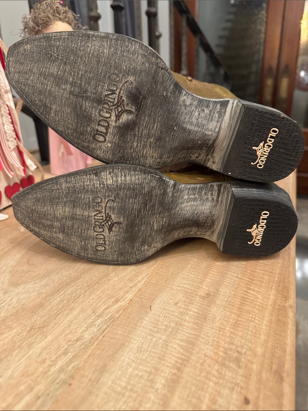 Old Gringo Olive Polostud 13" Cowboy Boots - Picture 13 of 15